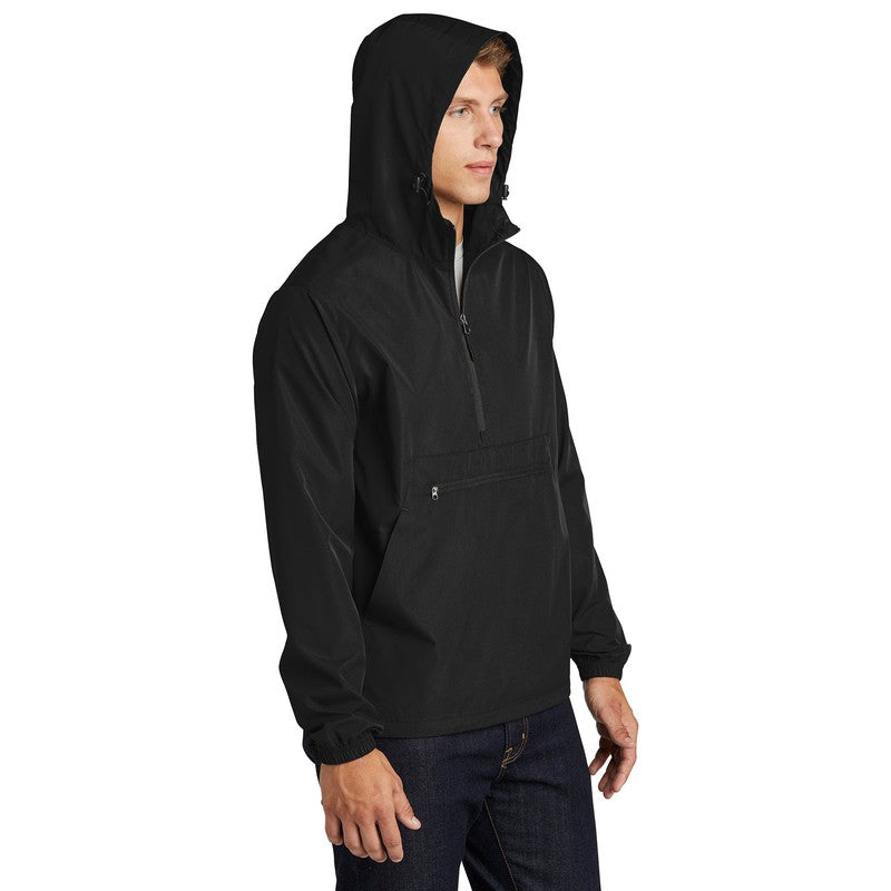 CAPELLA Sport-Tek ® Packable Anorak-BLACK