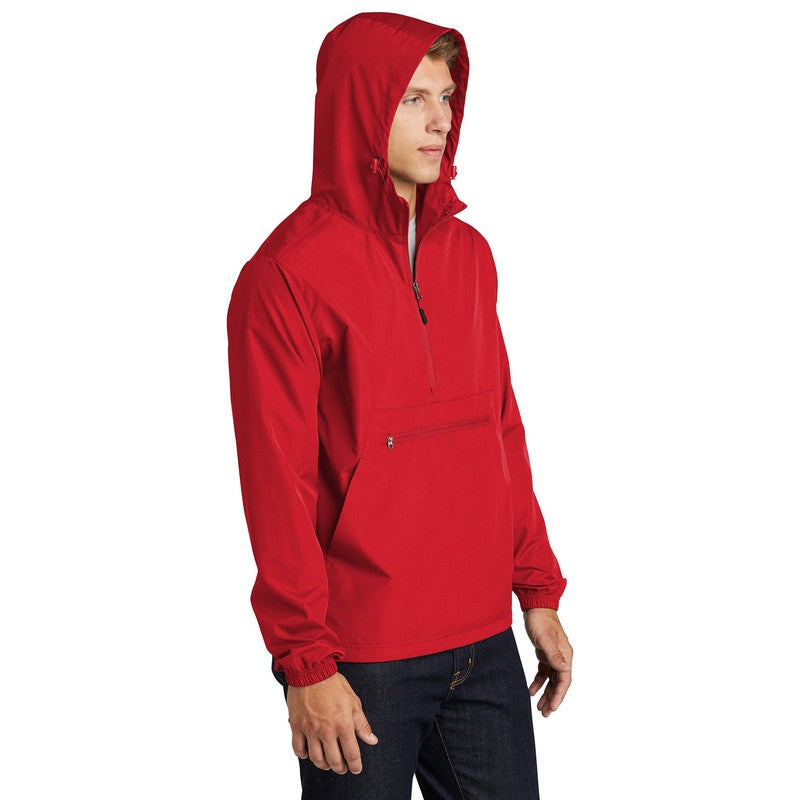 NEW CAPELLA Sport-Tek ® Packable Anorak-True Red