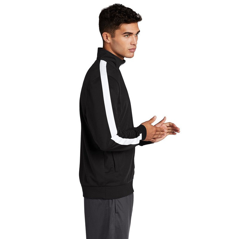 CAPELLA Sport-Tek ® Tricot Track Jacket-Black/ White