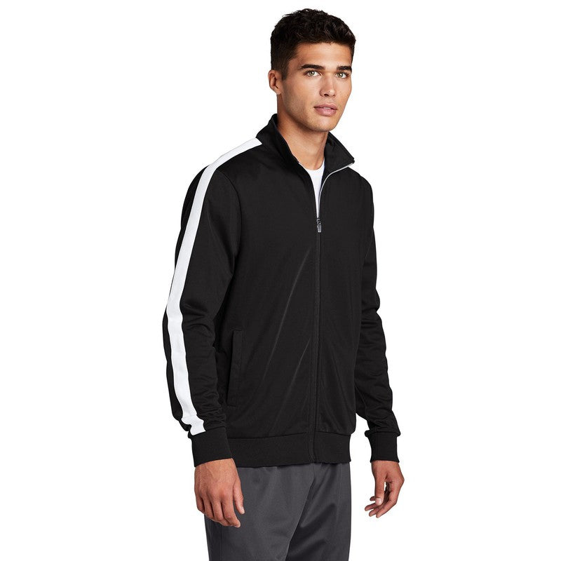 CAPELLA Sport-Tek ® Tricot Track Jacket-Black/ White