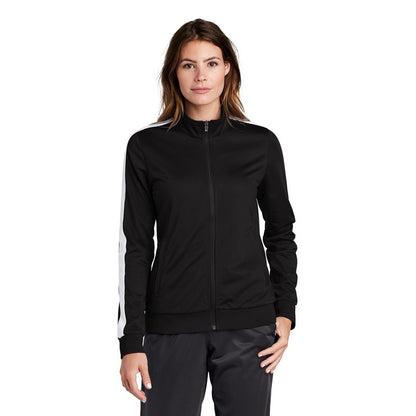 CAPELLA ALUMNI Ladies Tricot Track Jacket - Black/White