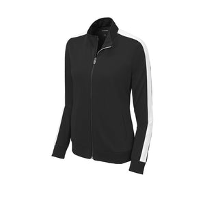CAPELLA ALUMNI Ladies Tricot Track Jacket - Black/White