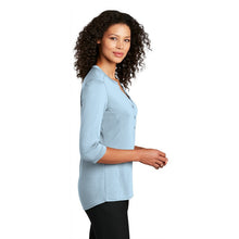 Load image into Gallery viewer, Port Authority ® Ladies UV Choice Pique Henley - Cloud Blue