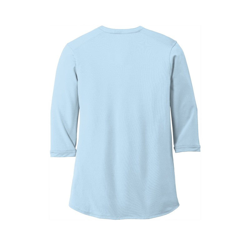 NEW CAPELLA Port Authority ® Ladies UV Choice Pique Henley - Cloud Blue