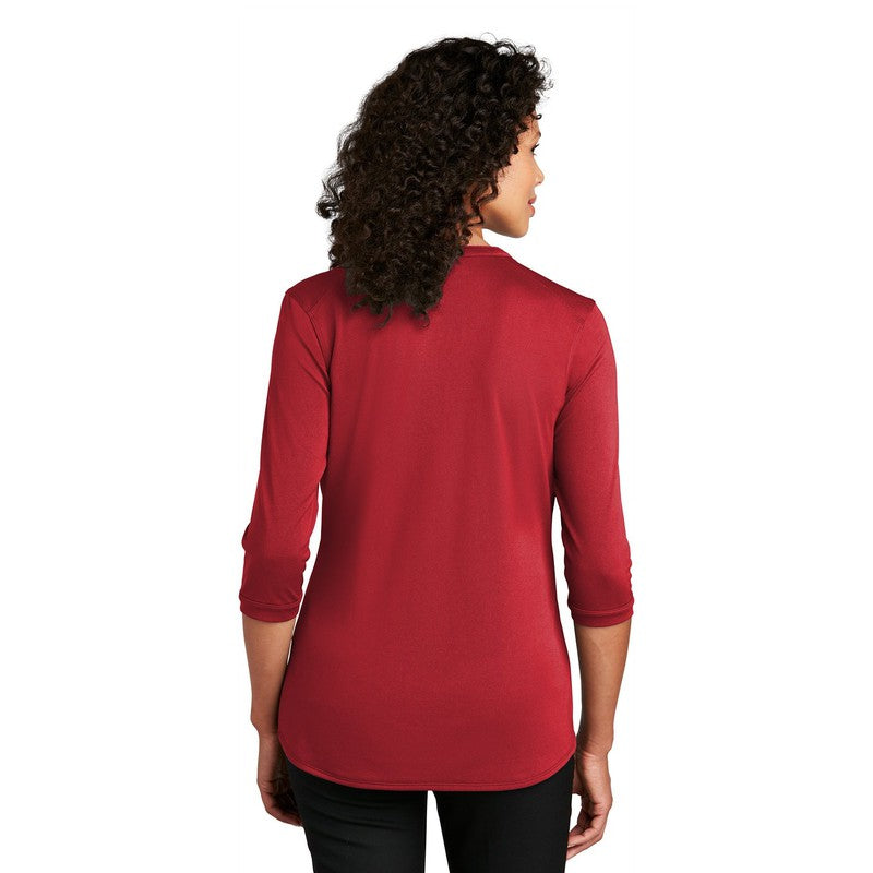CAPELLA Port Authority ® Ladies UV Choice Pique Henley - Rich Red