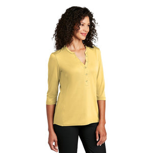 Port Authority ® Ladies UV Choice Pique Henley - Sunbeam Yellow
