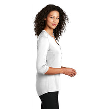 Load image into Gallery viewer, Port Authority ® Ladies UV Choice Pique Henley - White