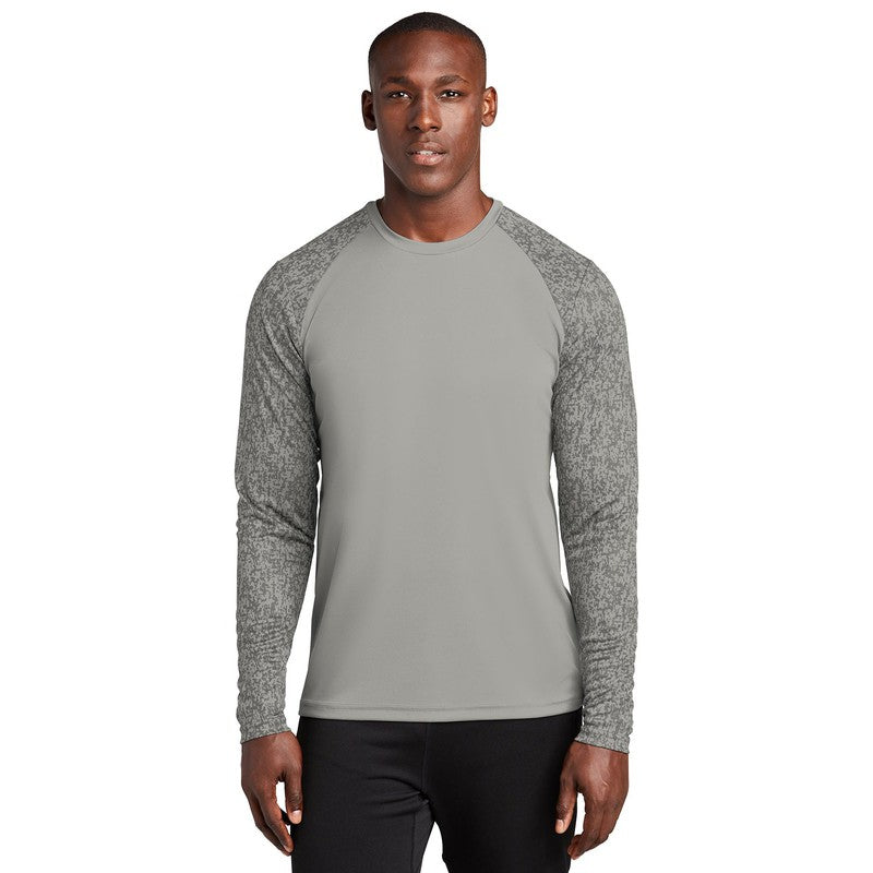CAPELLA Sport-Tek ® Long Sleeve Digi Camo Tee - Grey Concrete