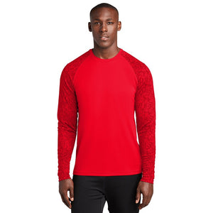 Sport-Tek ® Long Sleeve Digi Camo Tee - True Red