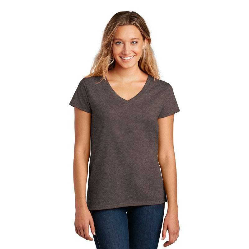 CAPELLA District ® Women’s Re-Tee ™ V-Neck - Deep Brown Heather