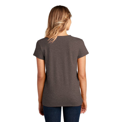 NEW CAPELLA District ® Women’s Re-Tee ™ V-Neck - Deep Brown Heather