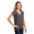 CAPELLA District ® Women’s Re-Tee ™ V-Neck - Deep Brown Heather