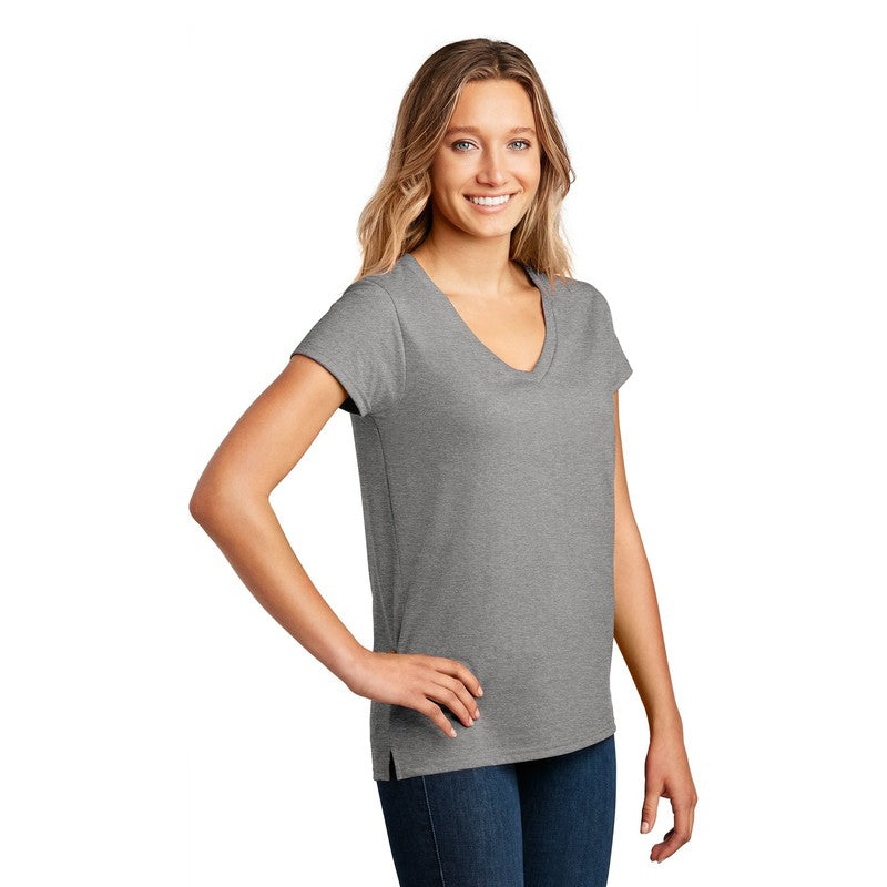 CAPELLA District ® Women’s Re-Tee ™ V-Neck - Light Heather Grey