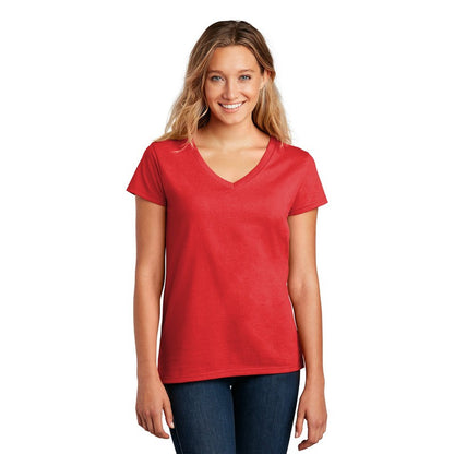 NEW CAPELLA District ® Women’s Re-Tee ™ V-Neck - Ruby Red