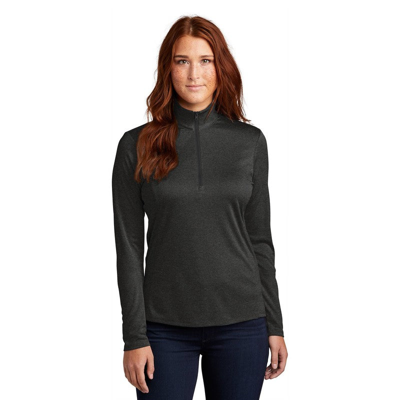 CAPELLA Sport-Tek ® Ladies Endeavor 1/4-Zip Pullover - Black Heather