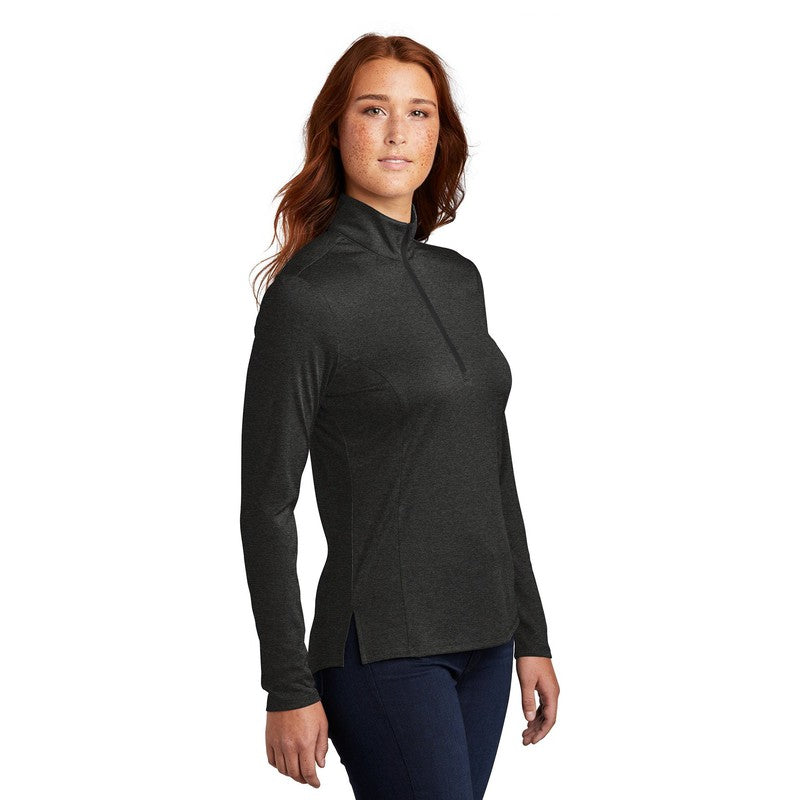 CAPELLA Sport-Tek ® Ladies Endeavor 1/4-Zip Pullover - Black Heather