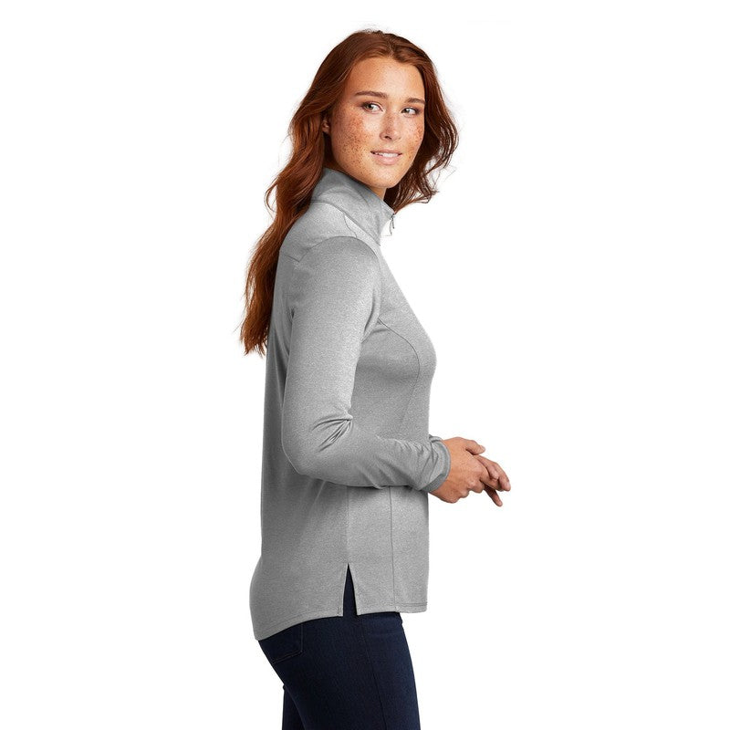 NEW CAPELLA Sport-Tek ® Ladies Endeavor 1/4-Zip Pullover - Light Grey Heather