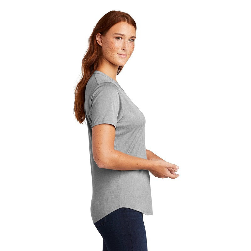 NEW CAPELLA Sport-Tek ® Ladies Endeavor Henley - Light Grey Heather