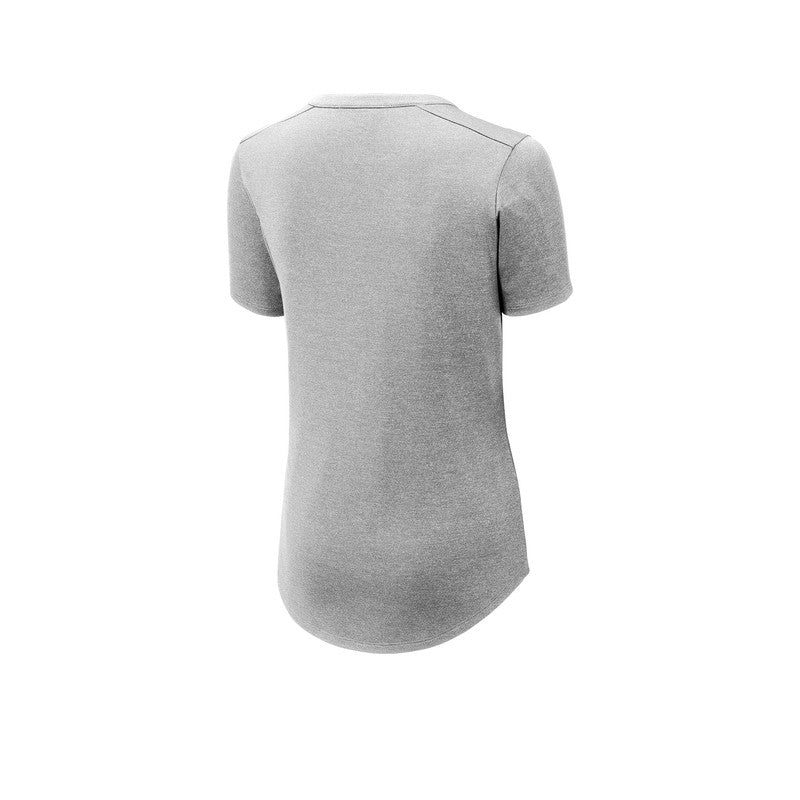 NEW CAPELLA Sport-Tek ® Ladies Endeavor Henley - Light Grey Heather