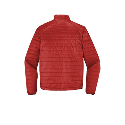 NEW CAPELLA Port Authority ® Packable Puffy Jacket-Fire Red/ Graphite