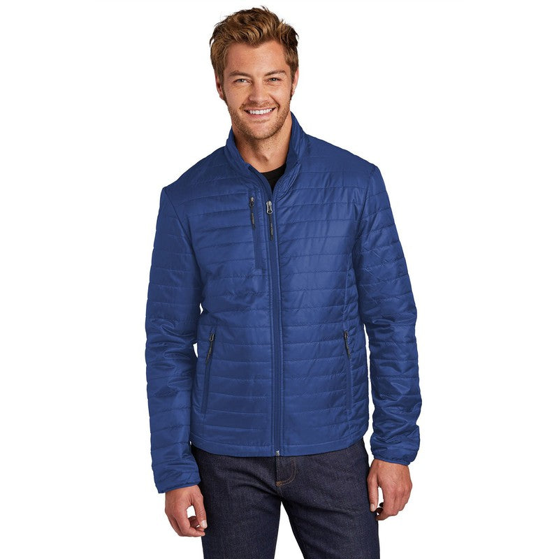CAPELLA Port Authority ® Packable Puffy Jacket-Cobalt Blue