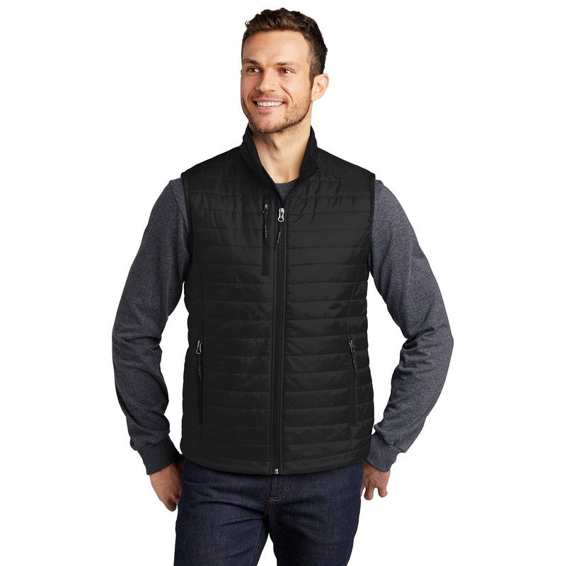 CAPELLA Port Authority ® Packable Puffy Vest-Deep Black