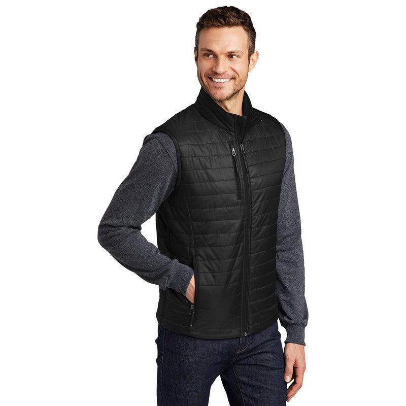CAPELLA Port Authority ® Packable Puffy Vest-Deep Black