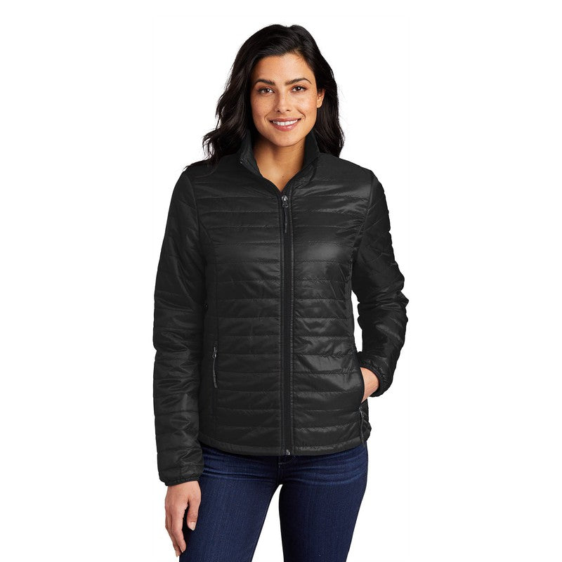 NEW Port Authority ® Ladies Packable Puffy Jacket - Deep Black