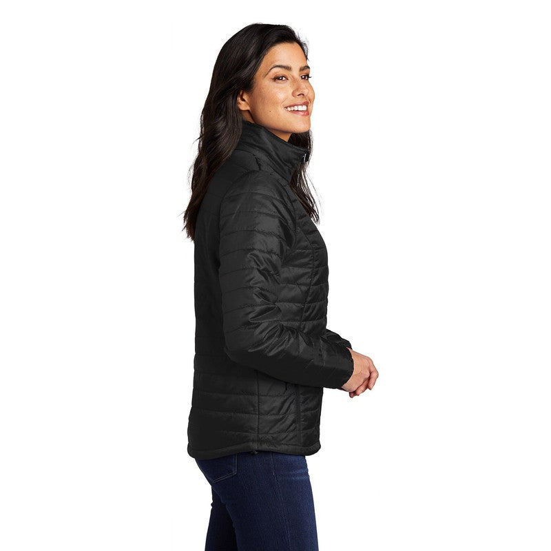 NEW Port Authority ® Ladies Packable Puffy Jacket - Deep Black