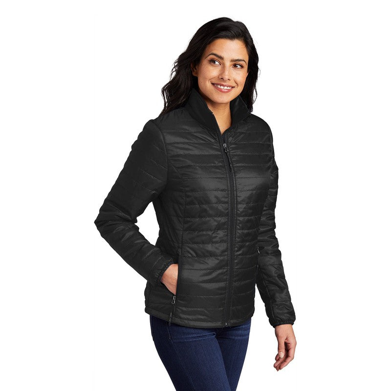 CAPELLA Port Authority ® Ladies Packable Puffy Jacket - Deep Black