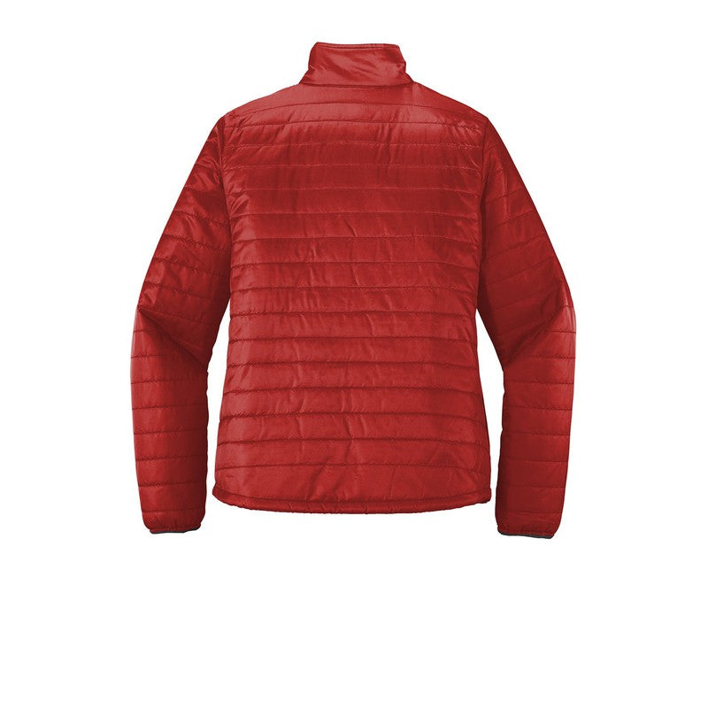 NEW CAPELLA Port Authority ® Ladies Packable Puffy Jacket - Fire Red/ Graphite