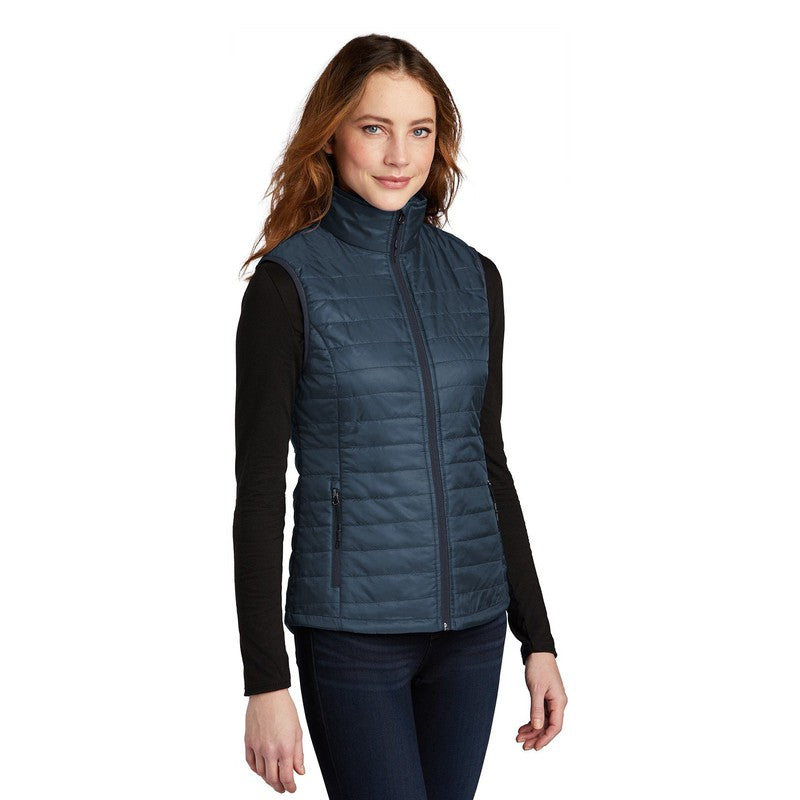 CAPELLA Port Authority ® Ladies Packable Puffy Vest - Regatta Blue/ River Blue