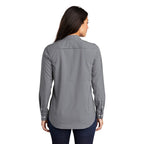 CAPELLA Port Authority ® Ladies City Stretch Tunic - Graphite/ White