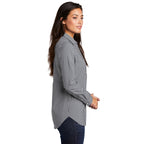 CAPELLA Port Authority ® Ladies City Stretch Tunic - Graphite/ White