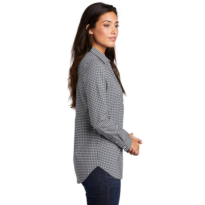 CAPELLA Port Authority ® Ladies City Stretch Tunic - Graphite/ White