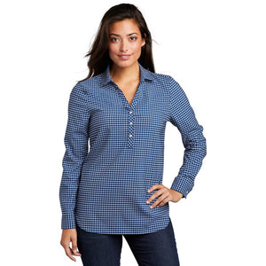 Port Authority ® Ladies City Stretch Tunic - True Blue/ White