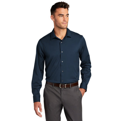 NEW CAPELLA Port Authority ® City Stretch Shirt- River Blue Navy