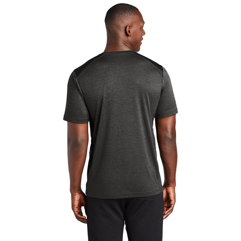 CAPELLA Sport-Tek ® Endeavor Tee - Black Heather/ Black