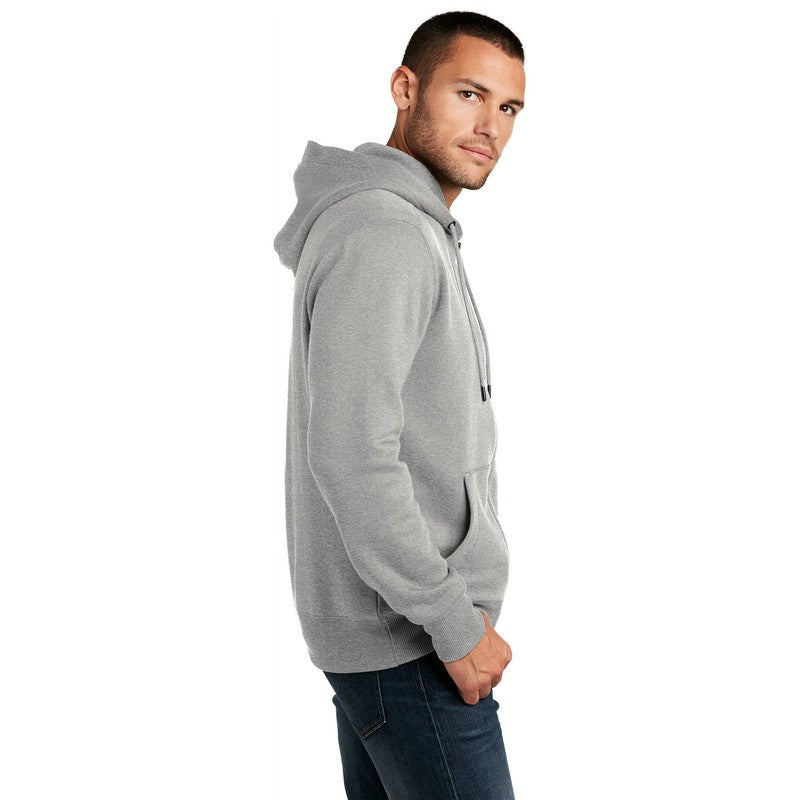 CAPELLA District ® Perfect Weight ® Fleece Full-Zip Hoodie - Heathered Steel
