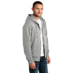 CAPELLA District ® Perfect Weight ® Fleece Full-Zip Hoodie - Heathered Steel