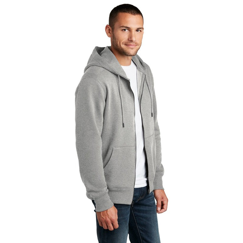 CAPELLA District ® Perfect Weight ® Fleece Full-Zip Hoodie - Heathered Steel