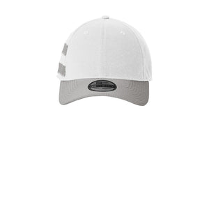New Era ® Stretch Cotton Striped Cap - White/ Grey