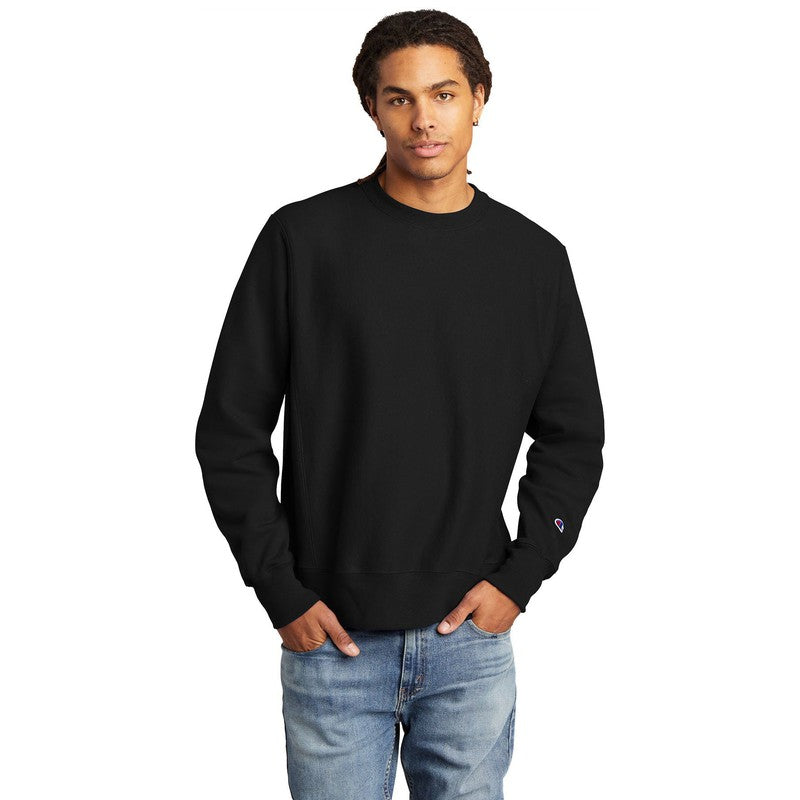 Black crew discount neck sweatshirt champion