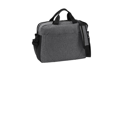 NEW CAPELLA Port Authority® Access Briefcase - Heather Grey/ Black