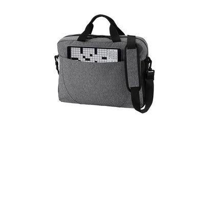 NEW CAPELLA Port Authority® Access Briefcase - Heather Grey/ Black