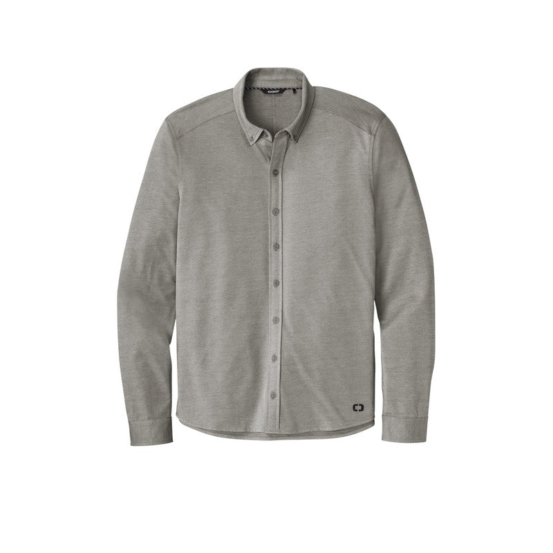 CAPELLA ALUMNI OGIO ® Code Stretch Long Sleeve Button-Up - Tarmac Grey Heather