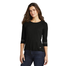 Load image into Gallery viewer, CAPELLA New Era ® Ladies Tri-Blend 3/4-Sleeve Tee - Black Solid/ Graphite