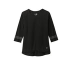 CAPELLA New Era ® Ladies Tri-Blend 3/4-Sleeve Tee - Black Solid/ Graphite