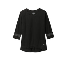 Load image into Gallery viewer, CAPELLA ALUMNI New Era ®Ladies Tri-Blend 3/4-Sleeve Tee - Black Solid/ Graphite