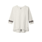 CAPELLA New Era ® Ladies Tri-Blend 3/4-Sleeve Tee - Fan White Solid/ Shadow Grey